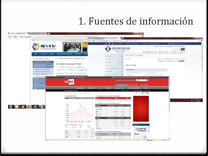 1. Fuentes de información 1. Fuentes de información