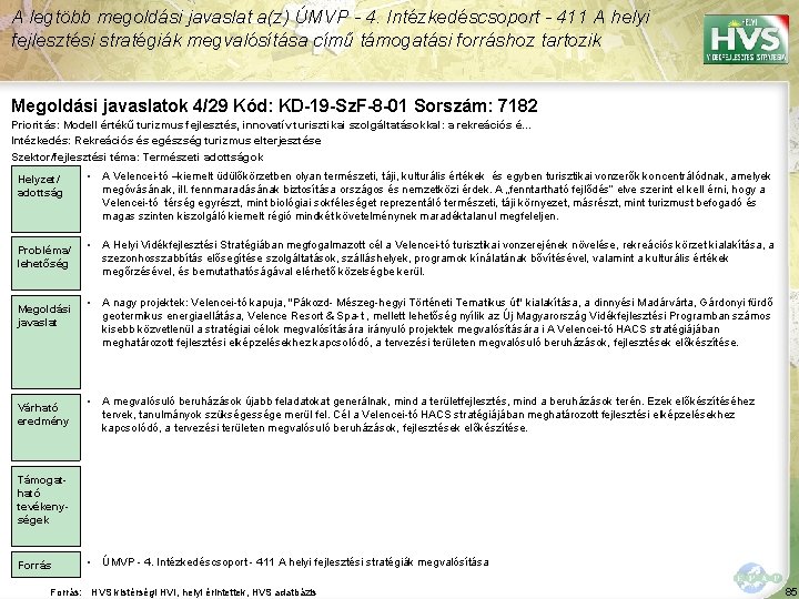 A legtöbb megoldási javaslat a(z) ÚMVP - 4. Intézkedéscsoport - 411 A helyi fejlesztési