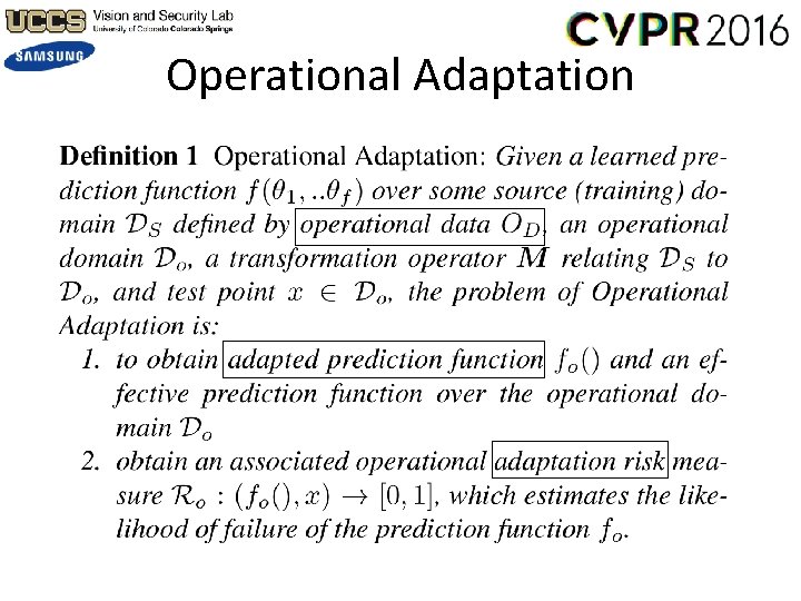 Operational Adaptation 