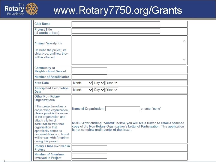 www. Rotary 7750. org/Grants 