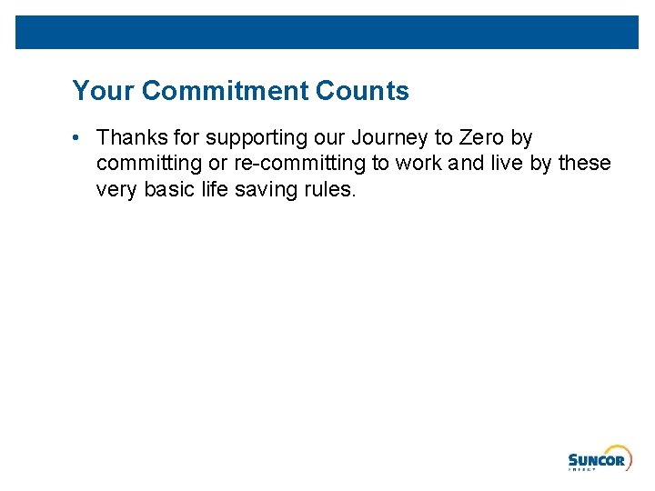 Your Commitment Counts • Thanks for supporting our Journey to Zero by committing or