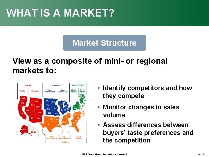 WHAT IS A MARKET? Market Structure View as a composite of mini- or regional