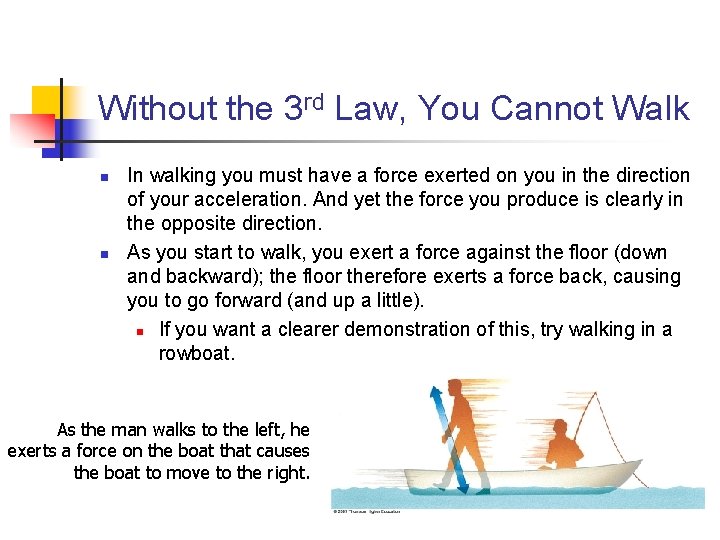 Without the 3 rd Law, You Cannot Walk n n In walking you must