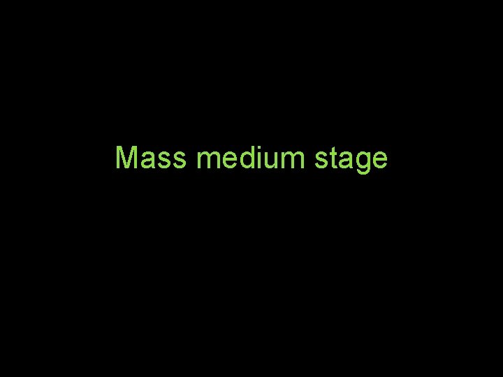 Mass medium stage 