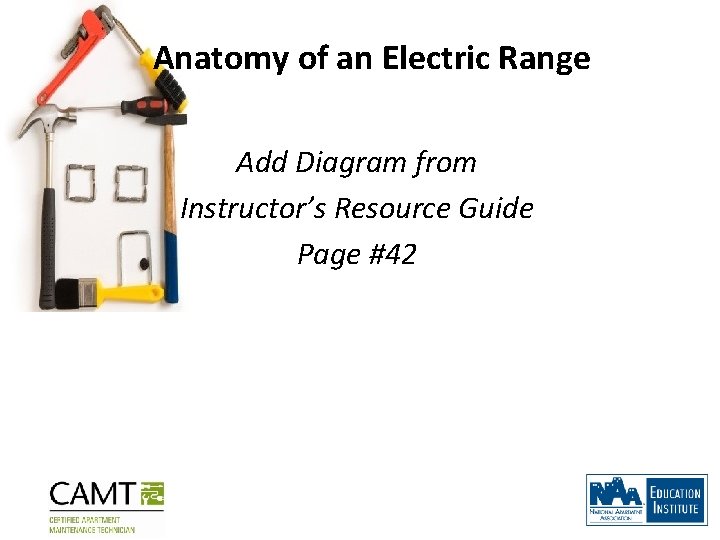 Anatomy of an Electric Range Add Diagram from Instructor’s Resource Guide Page #42 