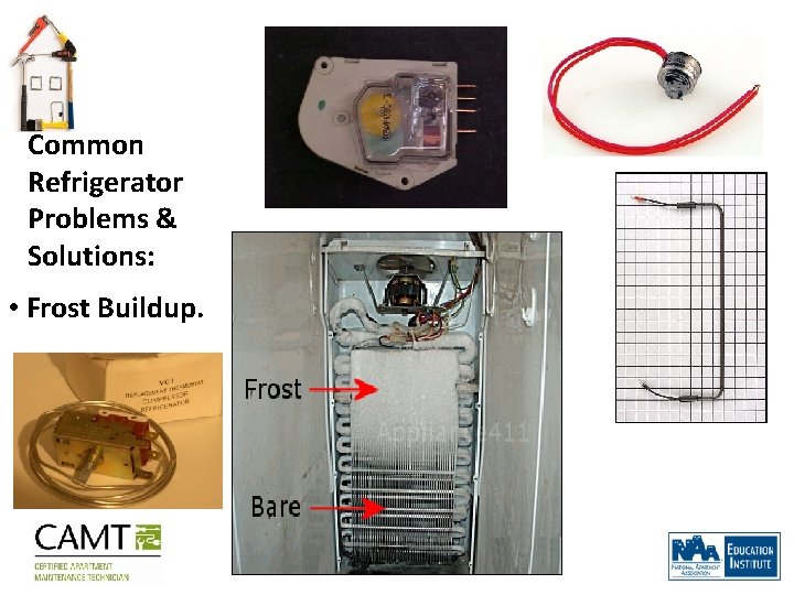 Common Refrigerator Problems & Solutions: • Frost Buildup. 