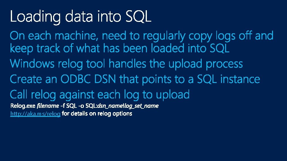 http: //aka. ms/relog 