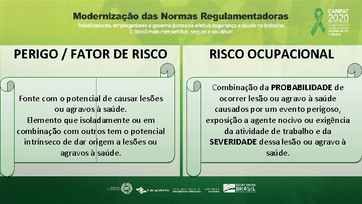 PERIGO / FATOR DE RISCO Fonte com o potencial de causar lesões ou agravos