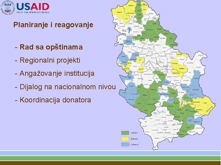 Planiranje i reagovanje - Rad sa opštinama - Regionalni projekti - Angažovanje institucija -