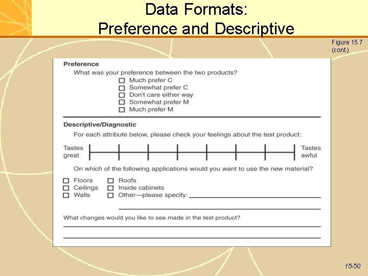 Data Formats: Preference and Descriptive Figure 15. 7 (cont. ) 15 -50 