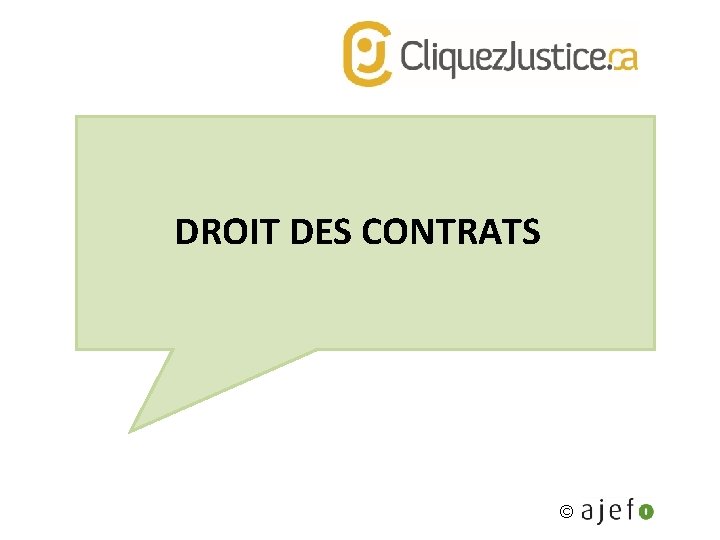 DROIT DES CONTRATS © 