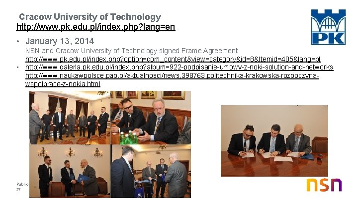 Cracow University of Technology http: //www. pk. edu. pl/index. php? lang=en • January 13, Cracow University of Technology http: //www. pk. edu. pl/index. php? lang=en • January 13,