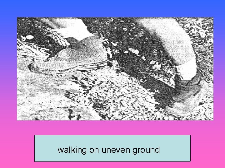 walking on uneven ground 