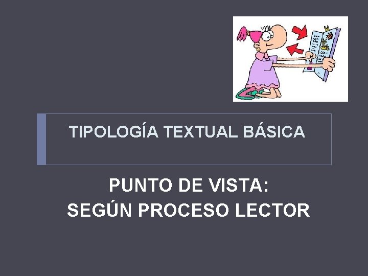 TIPOLOGÍA TEXTUAL BÁSICA PUNTO DE VISTA: SEGÚN PROCESO LECTOR 