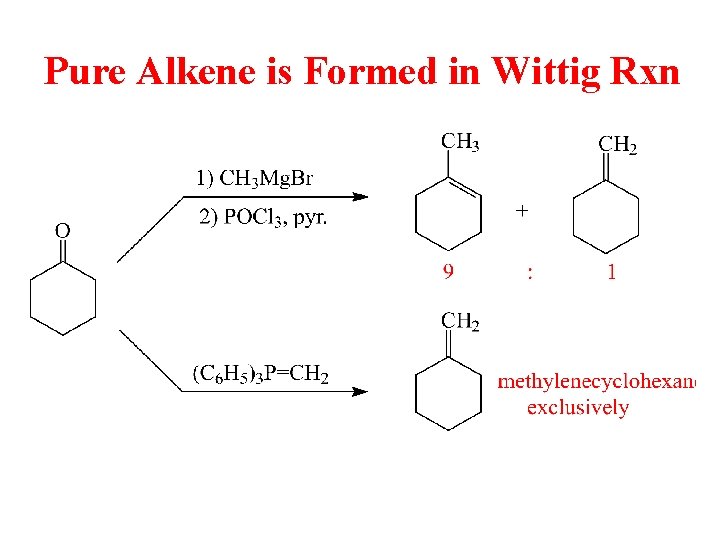 Pure Alkene is Formed in Wittig Rxn Pure Alkene is Formed in Wittig Rxn