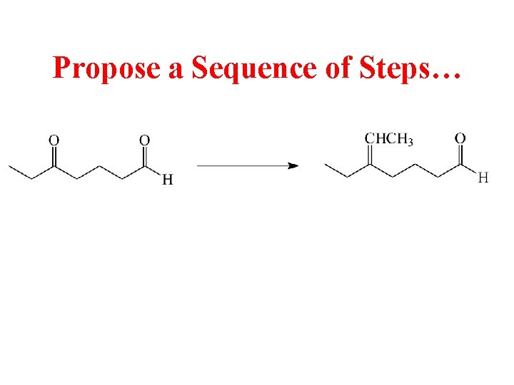 Propose a Sequence of Steps… Propose a Sequence of Steps…