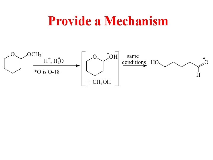 Provide a Mechanism Provide a Mechanism