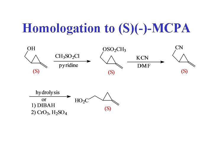 Homologation to (S)(-)-MCPA Homologation to (S)(-)-MCPA