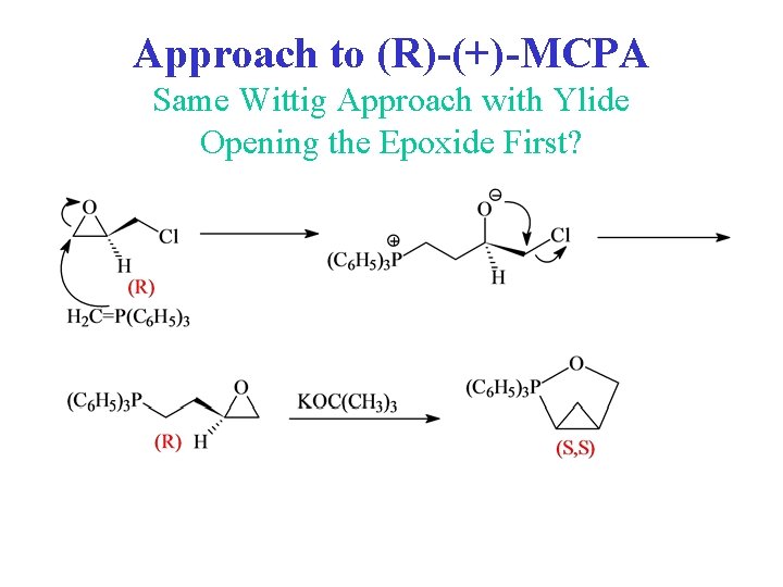 Approach to (R)-(+)-MCPA Same Wittig Approach with Ylide Opening the Epoxide First? Approach to (R)-(+)-MCPA Same Wittig Approach with Ylide Opening the Epoxide First?