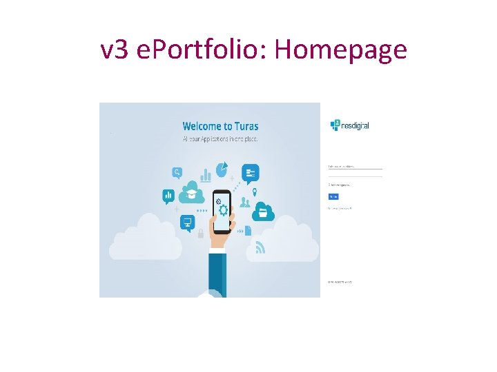 v 3 e. Portfolio: Homepage 
