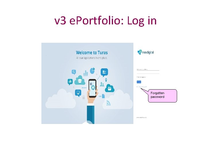 v 3 e. Portfolio: Log in Forgotten password 