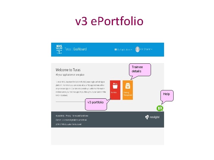 v 3 e. Portfolio Trainee details Help v 3 portfolio 