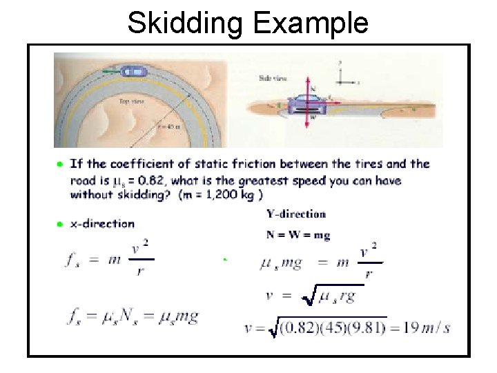 Skidding Example 