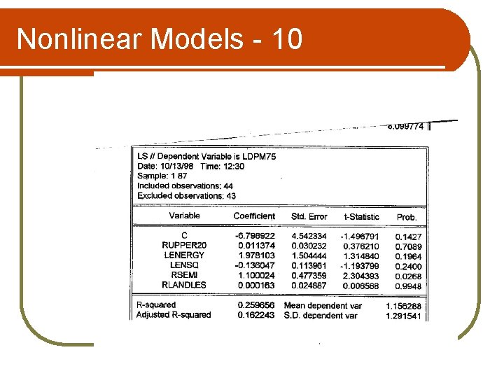 Nonlinear Models - 10 