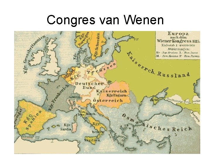 Europa na Napoleon Congres van Wenen 1814 1815