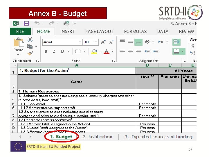 Annex B - Budget 26 Annex B - Budget 26