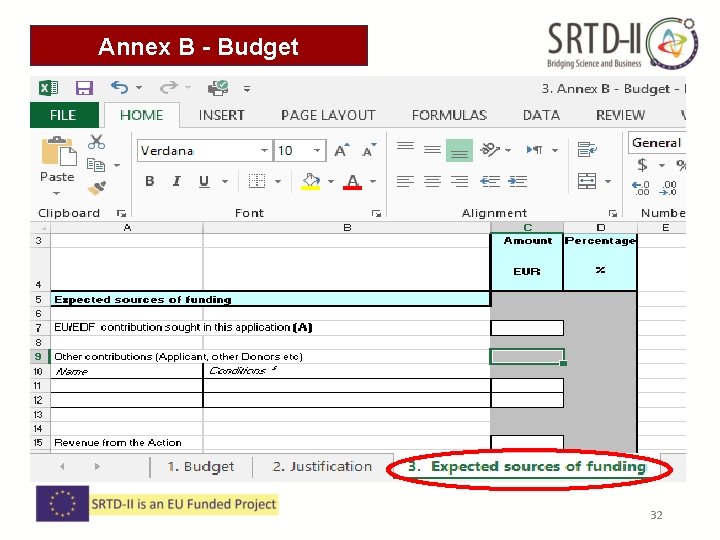 Annex B - Budget 32 Annex B - Budget 32