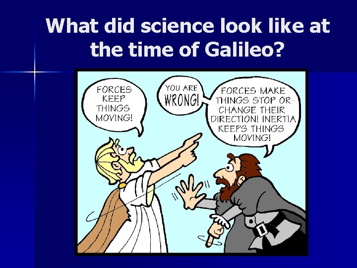 What did science look like at the time of Galileo? 