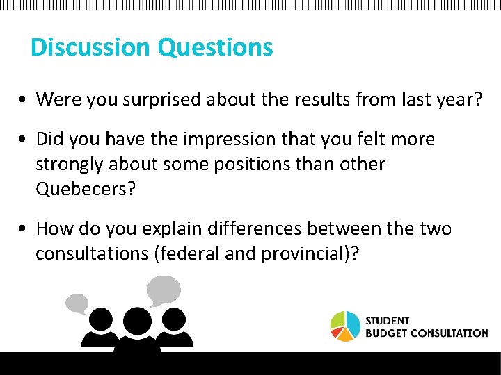 Discussion Questions • Were you surprised about the results from last year? • Did