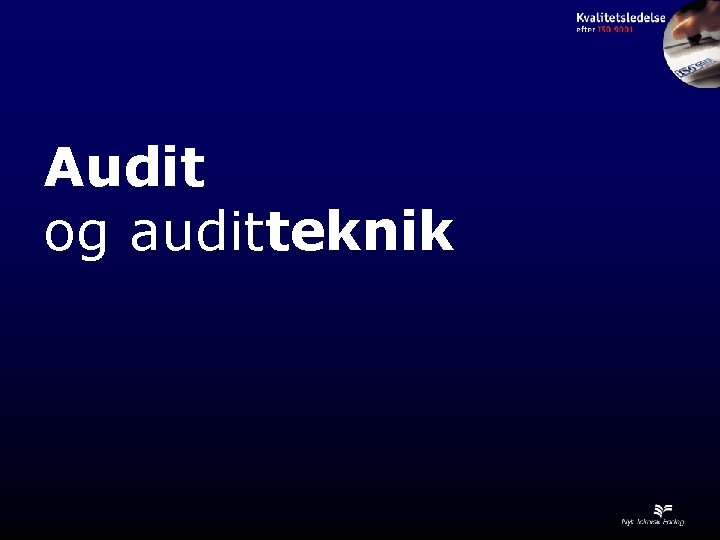 Audit og auditteknik 