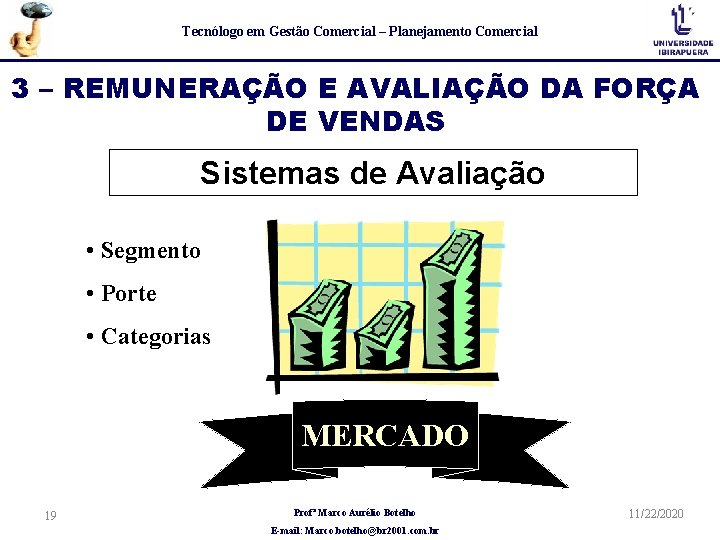 Tecnólogo em Gestão Comercial – Planejamento Comercial 3 – REMUNERAÇÃO E AVALIAÇÃO DA FORÇA