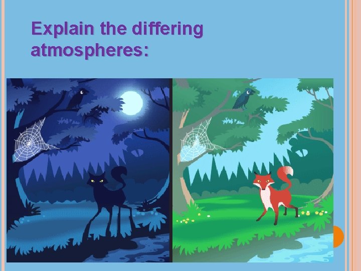 Explain the differing atmospheres: 