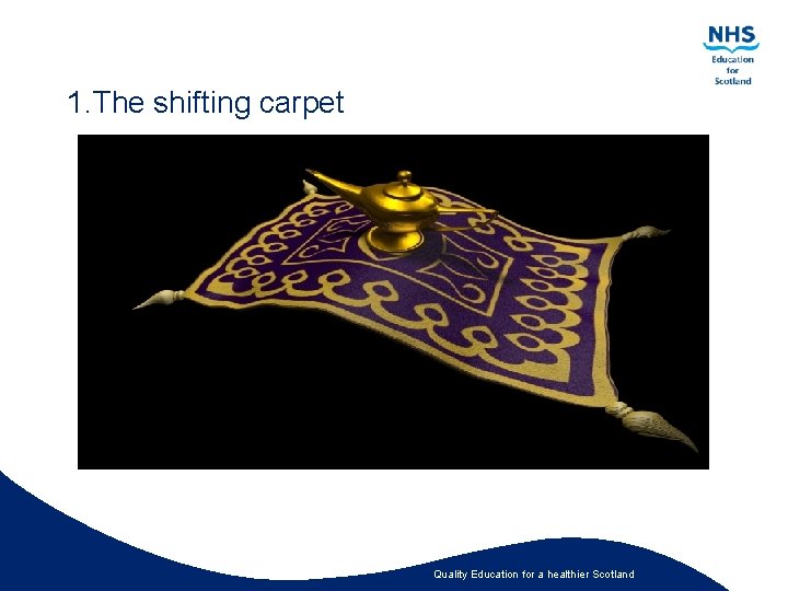 1. The shifting carpet Quality Education for a healthier Scotland 