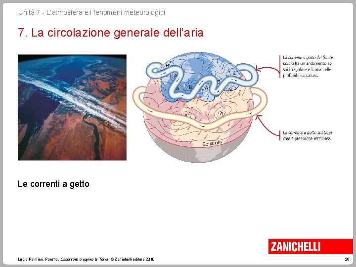 Unità 7 - L’atmosfera e i fenomeni meteorologici 7. La circolazione generale dell’aria Le Unità 7 - L’atmosfera e i fenomeni meteorologici 7. La circolazione generale dell’aria Le