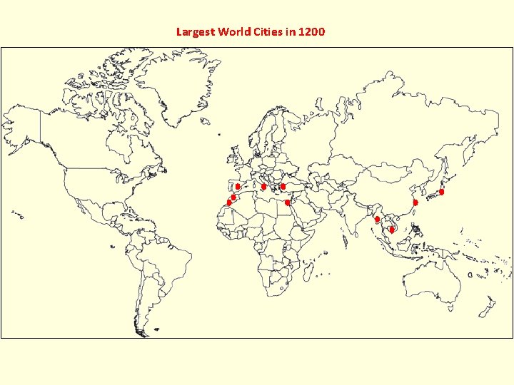 Largest World Cities in 1200 