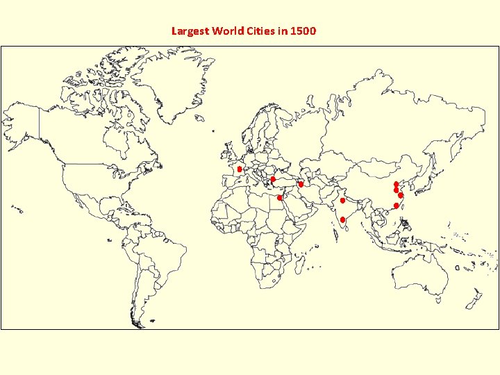 Largest World Cities in 1500 