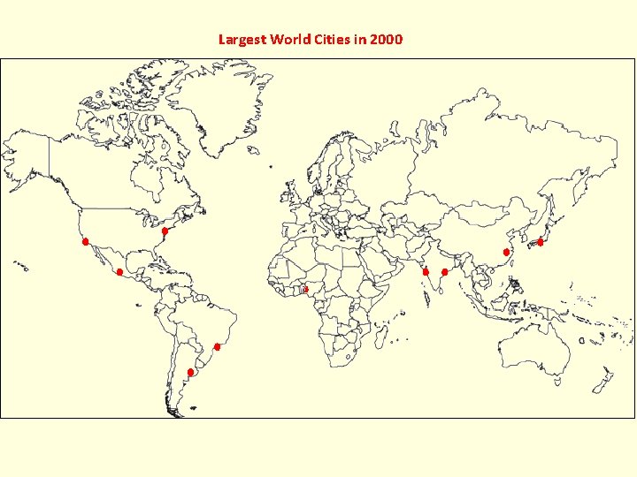 Largest World Cities in 2000 