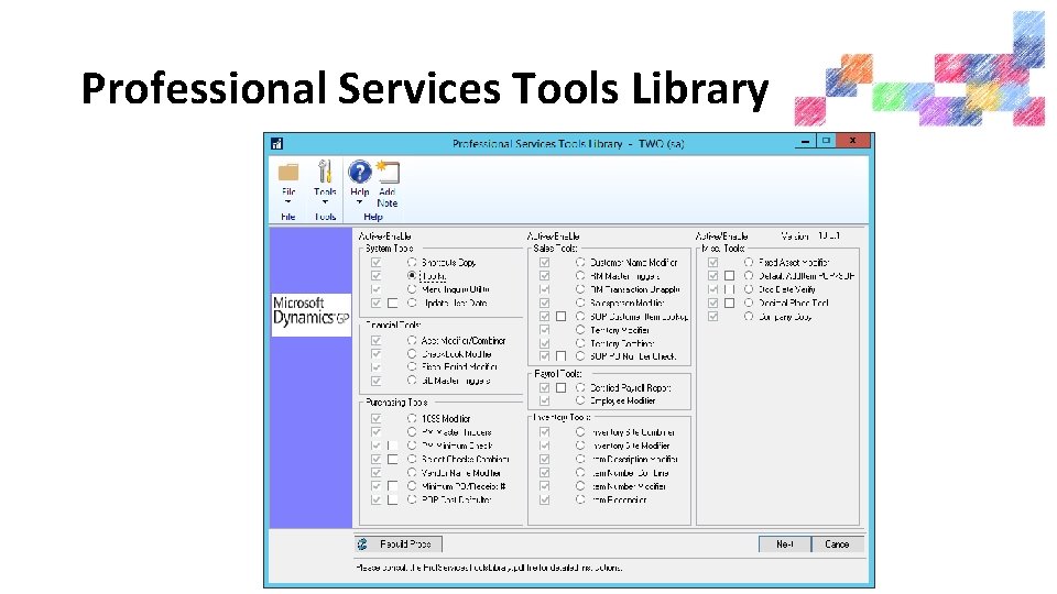 Professional Services Tools Library 