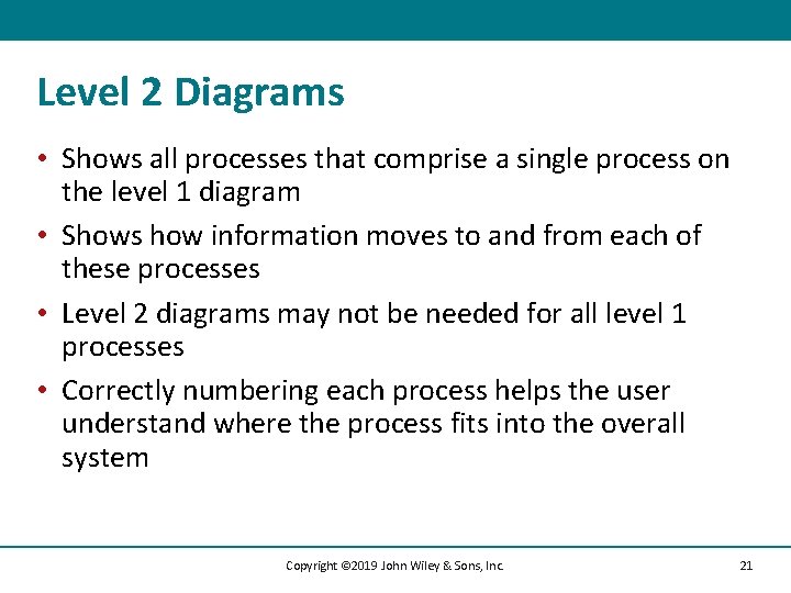 Level 2 Diagrams • Shows all processes that comprise a single process on the