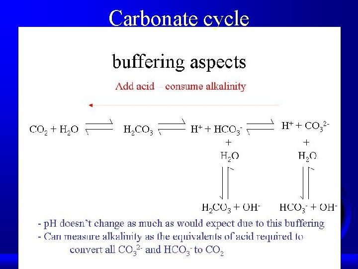 Carbonate cycle 