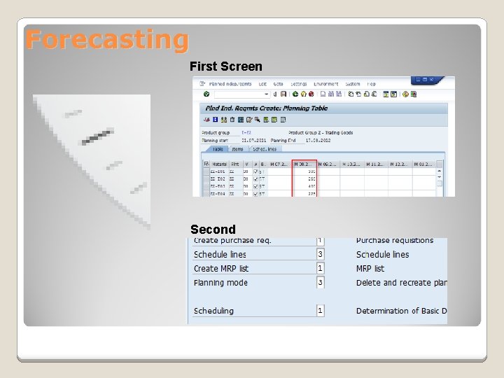 Forecasting First Screen Second Screen 