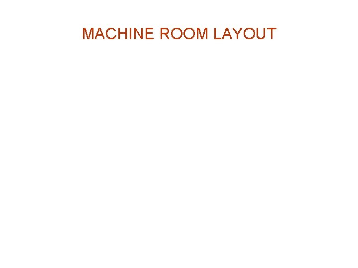 MACHINE ROOM LAYOUT 