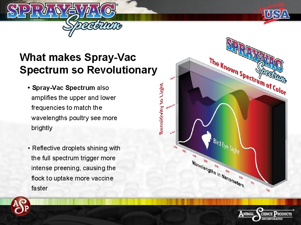 What makes Spray-Vac Spectrum so Revolutionary • Spray-Vac Spectrum also amplifies the upper and