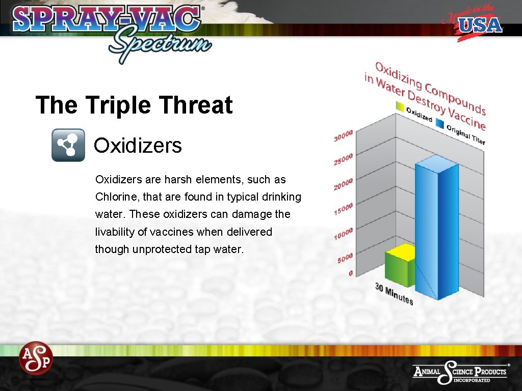 The Triple Threat Oxidizers are harsh elements, such as Chlorine, that are found in