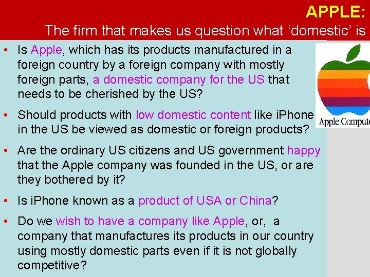 APPLE: The firm that makes us question what ‘domestic’ is • Is Apple, which