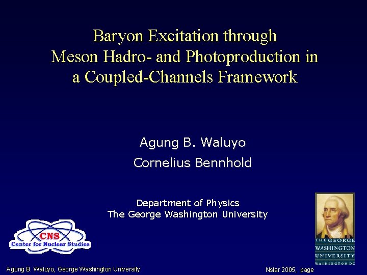 Baryon Excitation through Meson Hadro- and Photoproduction in a Coupled-Channels Framework Agung B. Waluyo
